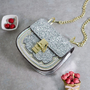 party silver sparkle handbag edgability