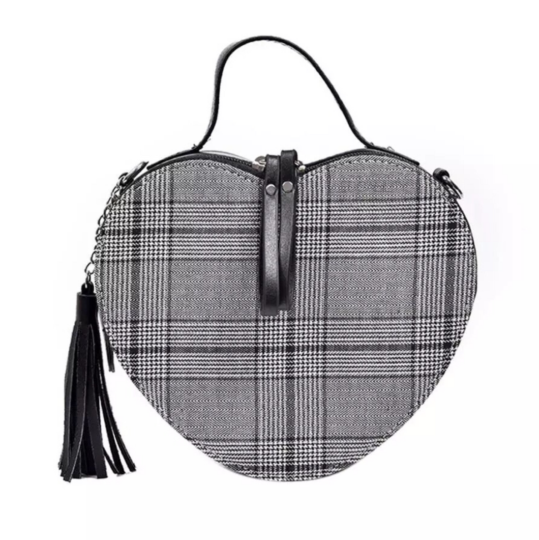 heart shaped bag checkered box bag edgability