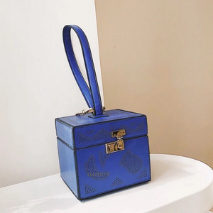 blue bag box bag vintage bag edgability