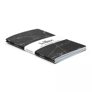 black granite marble texture print notebook angle view edgability