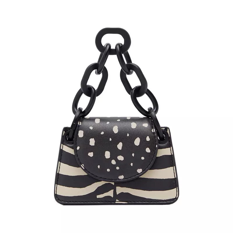 leopard zebra print boho black and white bag edgability