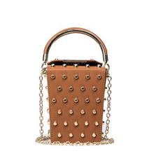 studded bag box bag tan bag edgability