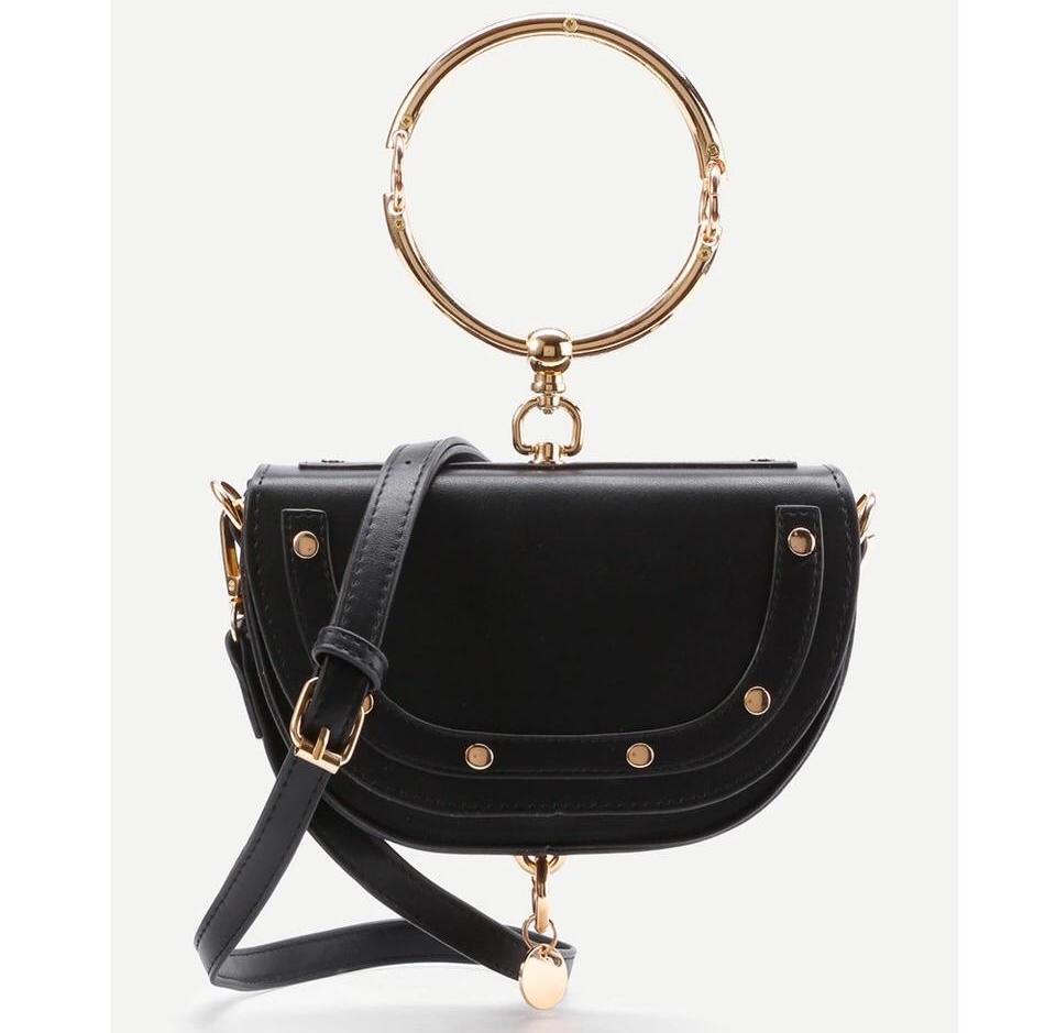 black bag studded bag party bag edgability
