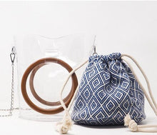 aztec bucket bag clear bag edgability open view