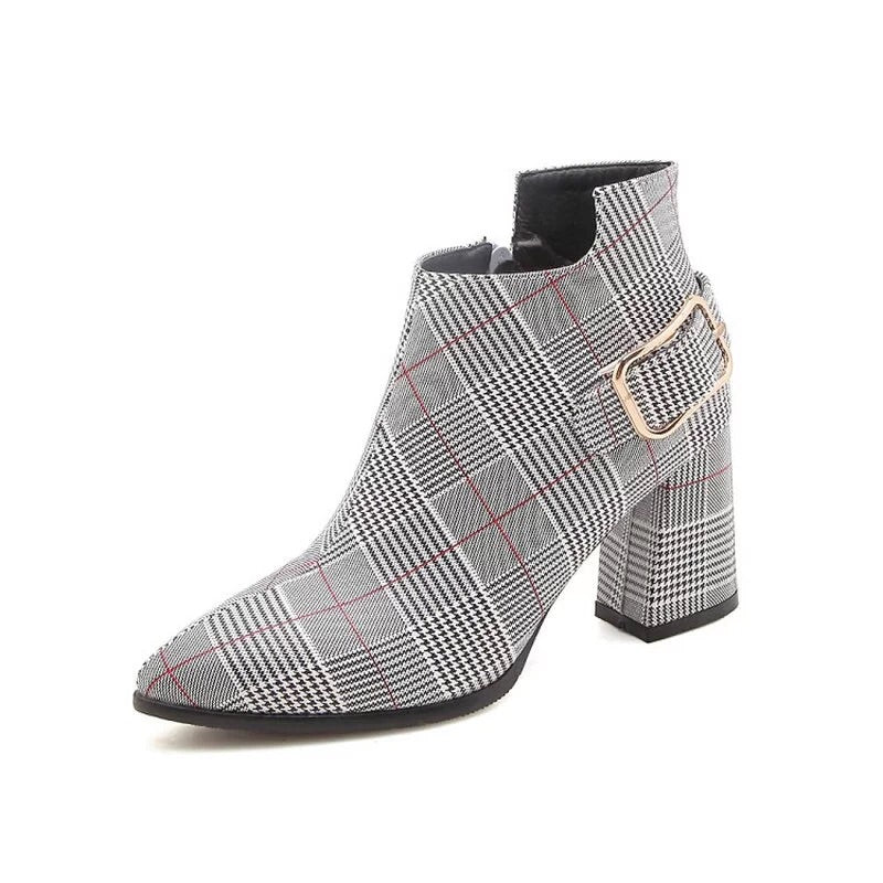 ankle boots plaid boots checkered boots edgability