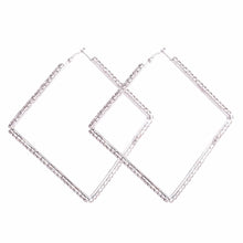 silver crystal hoop earrings statement jewelry edgability