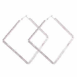 silver crystal hoop earrings statement jewelry edgability