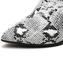 snakeskin boots ankle boots heeled boots edgability detail view