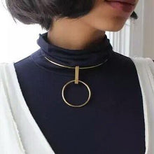 gold choker chic jewelry edgability model view
