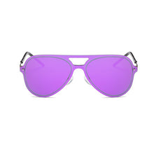 mirror sunglasses chrome purple sunglasses edgability front view