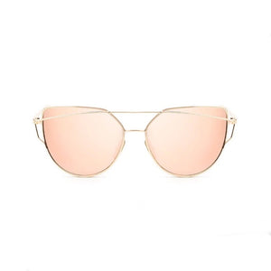 rose gold sunglasses with gold double frames edgability