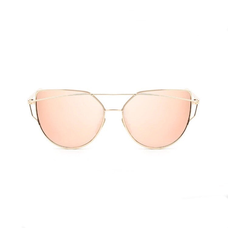 rose gold sunglasses with gold double frames edgability