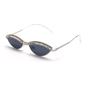 quirky funky rhinestones crystals diamond black sunglasses edgability