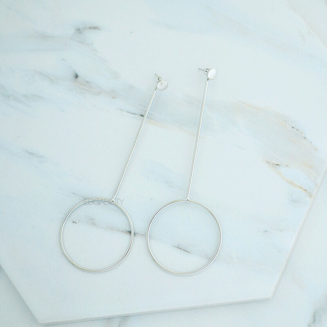 silver earrings long drop earrings edgability