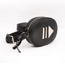 black bag waist bag fanny pack edgability angle view