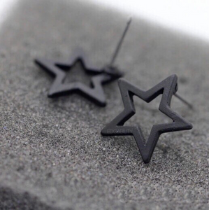 black star frame earrings studs edgability