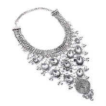silver necklace statement jewelry edgability ethnic neckpiece top view