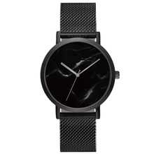 metallic black marble dial watch edgability