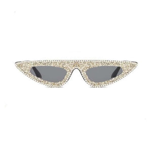sparkly diamond studded trendy sunglasses retro shades edgability front view