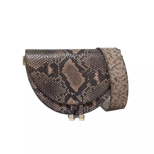 brown grey snakeskin sling bag edgability