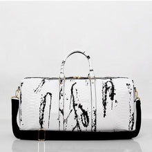 marble white travel bag edgability angle view
