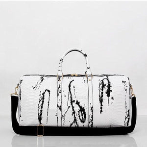 marble white travel bag edgability angle view