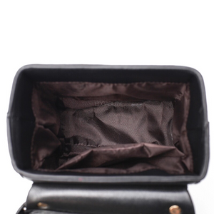 black box bag with buckle egdability inside view