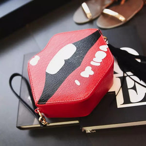 lips bag kiss bag sling bag edgability top view