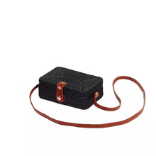 rattan bag black bag box bag edgability front view