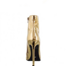 gold boots ankle boots edgability back view