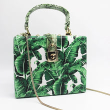 travel bag box bag tropical print edgability front view