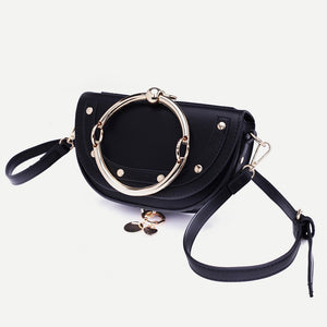 black bag studded bag party bag edgability angle view
