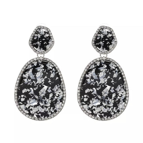 marble acetate statement earrings chic jewelry edgability
