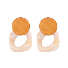 wood marble earrings edgy jewelry edgability