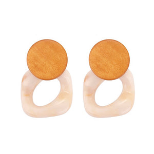 wood marble earrings edgy jewelry edgability