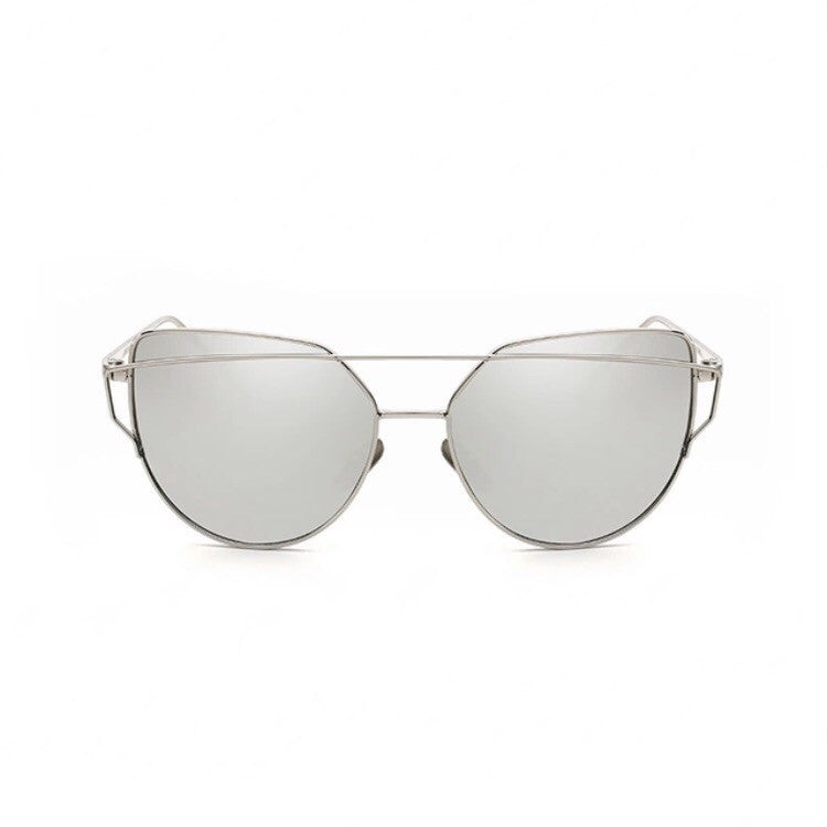 silver sunglasses with silver double frames edgability