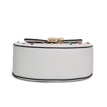 multicoloured studded bag classy bag edgability bottom view