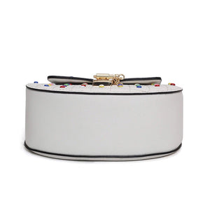 multicoloured studded bag classy bag edgability bottom view