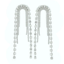 long dangler rhinestone crystals zircon diamond earrings edgability
