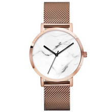 metallic rose gold marble design watch edgability