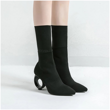 socks boots black boots edgability angle view