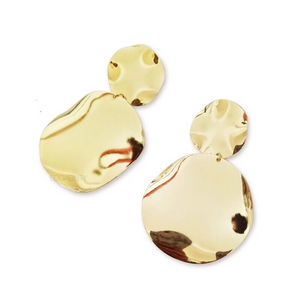 curved metallic gold earrings edgability