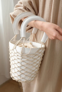 bucket bag basket drawstring bag edgability model view