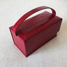 red croc skin mini micro box bag edgability