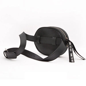 black bag waist bag fanny pack edgability back view