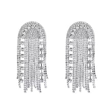 crystal tassels diamond dangle earrings statement jewelry edgability