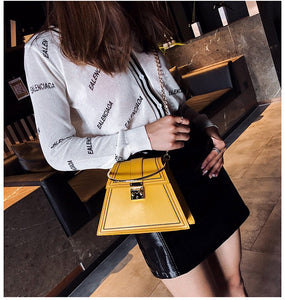 yellow bag sling bag triangle bag edgability model view