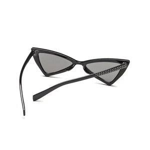 black shades sparkly sunglasses retro sunglasses edgability back view