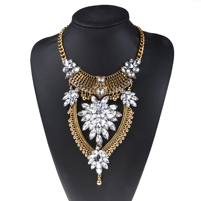 statement necklace edgability floral layered necklace