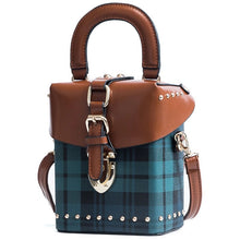 plaid studded bag box bag edgability angle view
